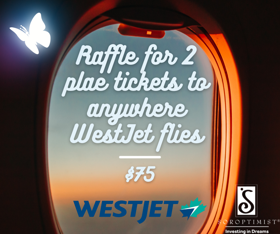 Raffle for 2 WestJet tickets